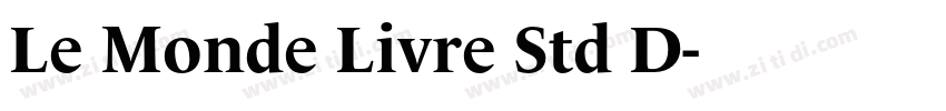 Le Monde Livre Std D字体转换